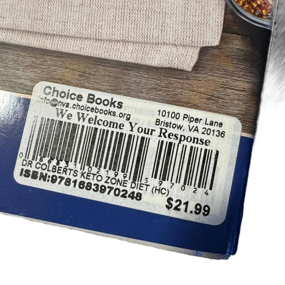 2/$10 Dr. Colbert's Keto Zone Diet Book